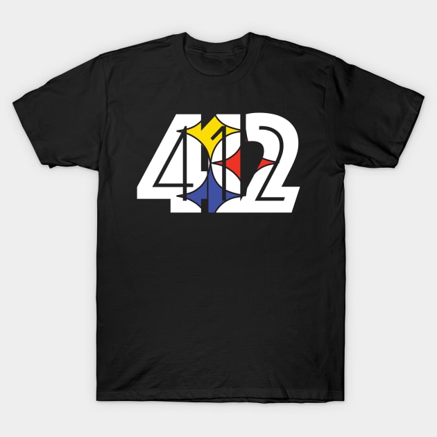 412 Pittsburgh Football T-Shirt by markz66